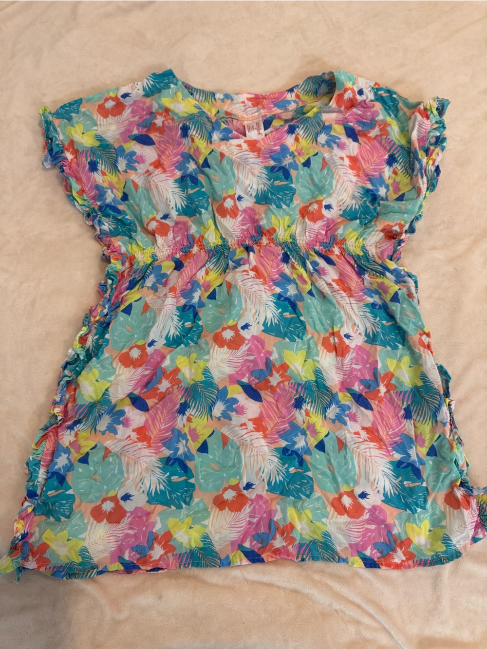 Cat & Jack Target Tropical Print girls Cover up size 14/16
